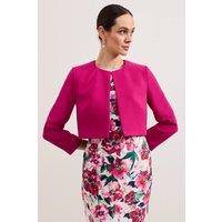 Phase Eight Women's Phoebe Cropped Tailored Jacket in Fuchsia | Size: 16