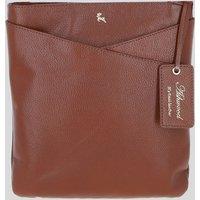 Ashwood Leather Women's 'Curvo' Real Leather Crossbody Bag in Tan