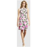 Hobbs London Women's Fiona Sleeveless Printed Mini Dress in White | Size: 18