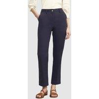 Hobbs London Women's Noa Chino Trouser in Dark Navy | Size: 8