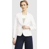 Hobbs London Women's Blake Linen Jacket in Natural White | Size: 20