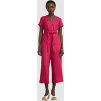 Hobbs London Women's Aliya Short Sleeve V-Neck Jumpsuit in Fuchsia | Size: 8
