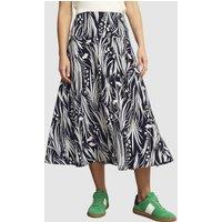 Hobbs London Women's Noemi Floral Print Midi Skirt in Dark Navy | Size: 20