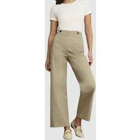Hobbs London Women's Kimmi Wide Leg Trouser in Light Tan | Size: 16