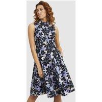 Hobbs London Women's Beki Floral Midi Shirt Dress in Pale Blue | Size: 16