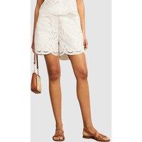 Hobbs London Women's Buscot Cutwork Embroidery Shorts in White | Size: 14