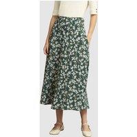 Hobbs London Women's Kiara Floral Midi Skirt in Bottle Green | Size: 8