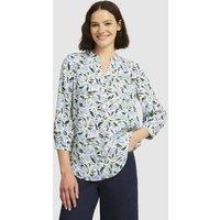 Hobbs London Women's Essie Floral Print Blouse in Cool White | Size: 10