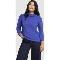 Hobbs London Women's Camilla Cotton Knit Jumper in Cobalt | Size: Small