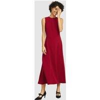 Hobbs London Women's Norieford Sleeveless Midi Dress in Crimson | Size: 10