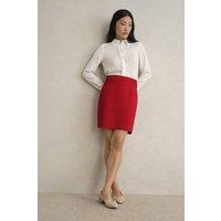 Hobbs London Women's Nessie High Waisted Tailored Mini Skirt in Red | Size: 20