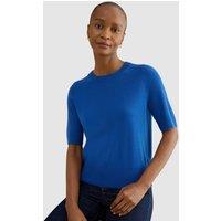 Hobbs London Women's Leena Knitted Top in Cobalt | Size: Medium