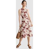 Hobbs London Women's Marylise Jersey Midi Dress in Chocolate | Size: 8