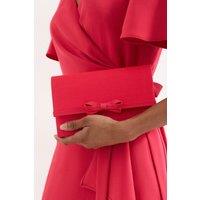 Phase Eight Women's Bow Detail Chain Clutch Bag in Fuchsia