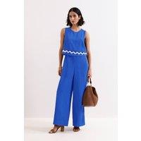 Phase Eight Women's Aubrey Sleeveless Wide Leg Jumpsuit in Bright Blue | Size: 20