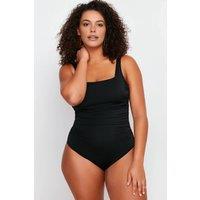 WOVCOR Women's Square Neck Shaping Classic Swimsuit in Black | Size: 16