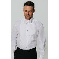 Dobell Men's White Marcella Front Wing Collar Dress Shirt | Size: 14.5 in