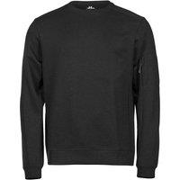 TEE JAYS Men's Crew Neck Athletic Sweatshirt in Black | Size: Medium
