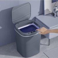 Living and Home 14L/18L Smart Sensor Waterproof Rubbish Bin Battery Powered Automatic Trash Can in Dark Grey | Size: Medium
