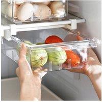 Living and Home Pull Out Sliding Fridge Drawer Fruit Vegetable Organiser Food Storage Container in White