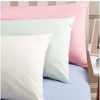 Chums Plain Poly/Cotton Sheet Set in White | Size: King