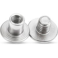 Neel Blue Chicago Screw Rivet Flat Head, Anti-Resistant - 9x9mm, 10pcs in Silver