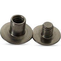 Neel Blue Chicago Screw Rivets Flat Head Durable Brass Rivet - 9mm x 13mm, 10pcs in Black