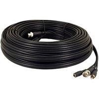 Green Feathers 20M BNC Cable + DC Power with RCA Audio Connectors - Black