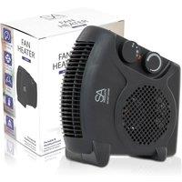 Tanness Fan Heater with 2 Heat Settings & Cool Mode - Heaters for Home - Black
