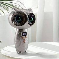 Obasyhig Owl Twin-Turbo Digital Display Fan in Silver