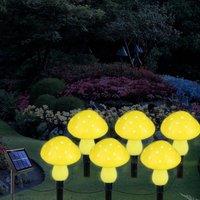 Obasyhig Style 1 Solar-powered garden mushroom lights in Yellow