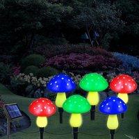 Obasyhig Style 1 Solar-powered garden mushroom lights in Blue