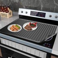 Havendro XL Heat-Resistant Silicone Kitchen Draining Mat in Black | Size: 0.6m2