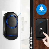 Nordara Wireless Door Bell Doorbell LED Flash Wall Plug in Black