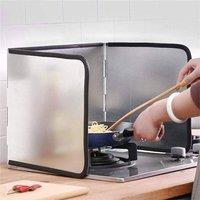 Nordara Stove Splatter Guard Portable Folding Shield for Cooking Kitchen UK in Silver