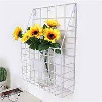 Nordara white Wall Mounted Wire Magazine & Newspaper Storage Rack