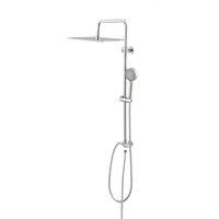 Living and Home Chrome-Plated Bathroom Shower Riser Rail Kit in Silver
