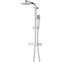 Living and Home Chrome-Plated Bathroom Thermostatic Shower Mixer Set in Silver