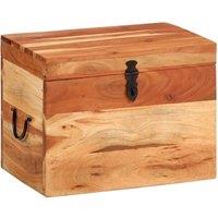 Berkfield Home Storage Box 39x28x31 cm Solid Wood Acacia in Brown | Size: 39 x 28 x 31 cm