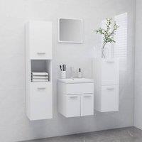Berkfield Home Bathroom Furniture Set White Engineered Wood