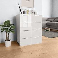 Berkfield Home Sideboard High Gloss White 60x35x80 cm Engineered Wood | Size: 60 x 35 x 80 cm