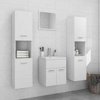Berkfield Home Bathroom Furniture Set White Engineered Wood