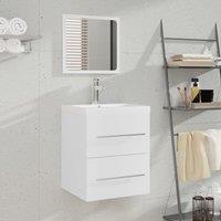 Berkfield Home Sink Cabinet with Built-in Basin White Engineered Wood