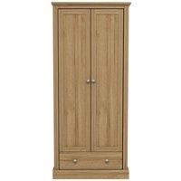 Lemon Pavilion Furniture Devon 2 Door Wardrobe - Particle Board - L56 x W79.7 x H181.5 cm - Oak in Brown | Size: 1 Pack