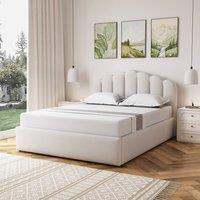 Artemis Home Ranson Fabric 150cm Kingsize Ottoman Bed Frame with Storage - Beige | Size: King