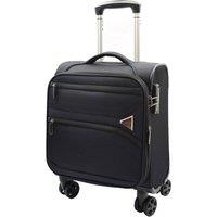 House of Leather Expandable 8 Wheel Soft Luggage Travel Suitcase Japan in Black | Size: Small