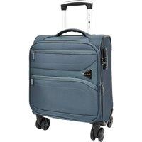 House of Leather Expandable 8 Wheel Soft Luggage Travel Suitcase Japan in Grey | Size: Small