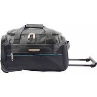 House of Leather Wheeled Holdall Travel Bag Weekend Luggage HOL214 in Black