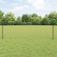Berkfield Home Euro Fence with 22 U Posts Grey 0, 6x50 m Steel