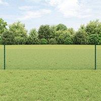 Berkfield Home Welded Wire Fence with 22 U Posts Green 0.5x50 m Steel